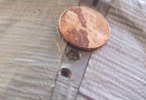 penny wide 3mm tap removal